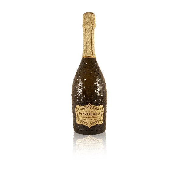 Pizzolato Spumante Bianco extra dry Glitzerflasche