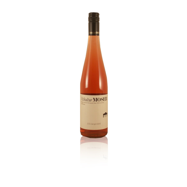Flaschenbild Sepp Moser Rosé Zweigelt Biowein Demeter zertifiziert Rebsorte Zweigelt Neusiedler See Burgenland Österreich